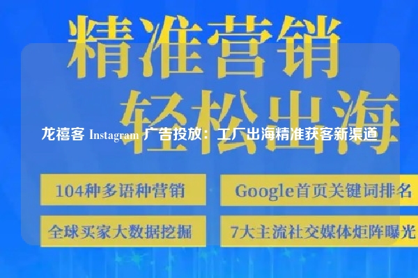 龙禧客 Instagram 广告投放：工厂出海精准获客新渠道