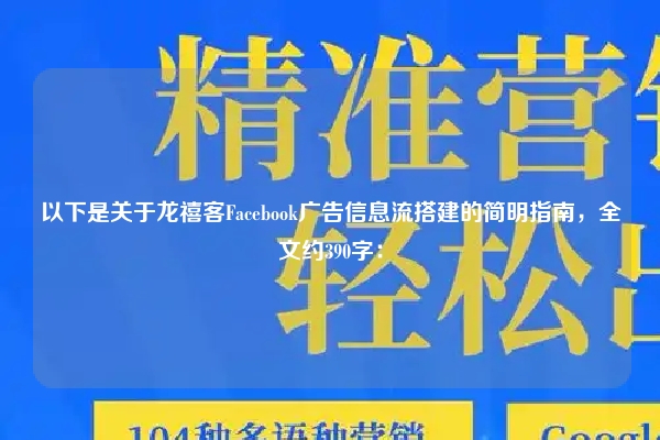 以下是关于龙禧客Facebook广告信息流搭建的简明指南，全文约390字：
